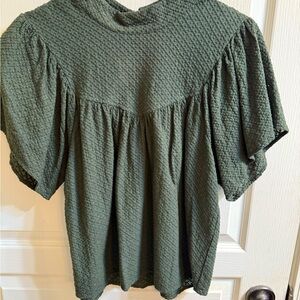 MELISSA NEPTON Green Textured Blouse